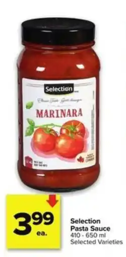 Metro Selection pasta sauce offer