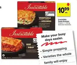 Metro Irresistible pasta entrées offer