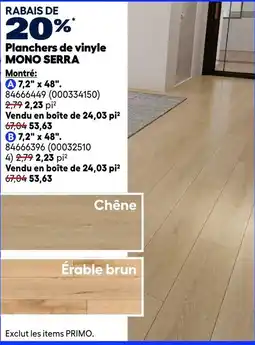 RONA Mono Serra vinyl flooring offer