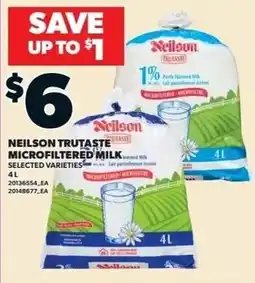 Zehrs Markets Neilson trutaste microfiltered milk offer