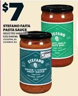 Zehrs Markets Stefano faita pasta sauce offer
