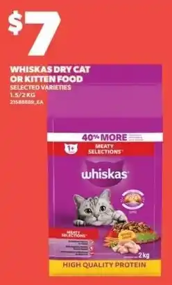 Zehrs Markets Whiskas dry cat or kitten food offer