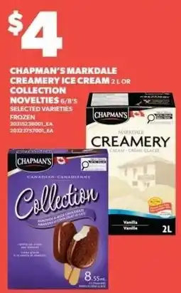 Zehrs Markets Chapman's markdale creamery ice cream collection offer