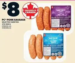 Zehrs Markets PC pork sausage offer
