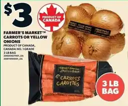 Zehrs Markets Farmer's Market carrots or yellow onions offer