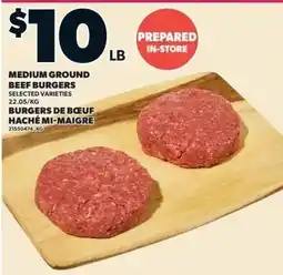 Loblaws Medium Ground Beef Burgers offer