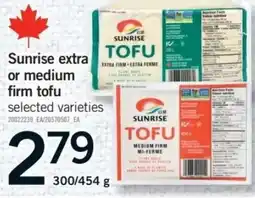 Fortinos Sunrise tofu offer