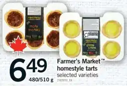 Fortinos Farmer's Market homestyle tarts offer