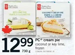 Fortinos PC cream pie coconut or key lime offer
