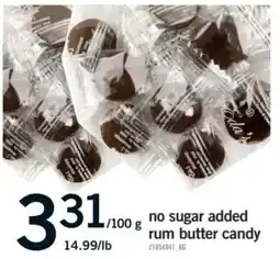Fortinos Eda's rum butter candy offer