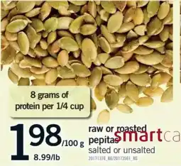 Fortinos raw or roasted pepitas offer