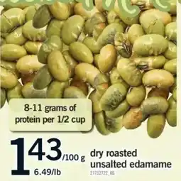 Fortinos dry roasted unsalted edamame offer