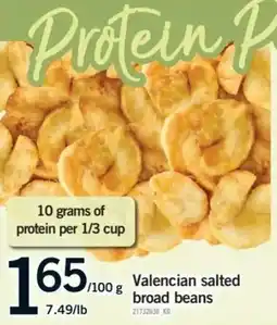 Fortinos Valencian salted broad beans offer