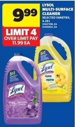 Real Canadian Superstore Lysol multi-surface cleaner offer