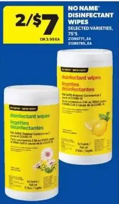 Real Canadian Superstore No Name disinfectant wipes offer