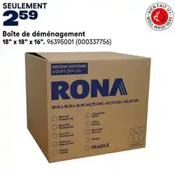 RONA Rona boîte de déménagement offer
