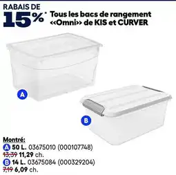 RONA KIS and CURVER Omni storage bins offer