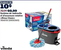 RONA Vileda system de vadrouille et d'essoreuse rotative Rinse Clean offer