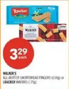 Shoppers Drug Mart Walker's all-butter shortbread fingers or loacker wafers offer