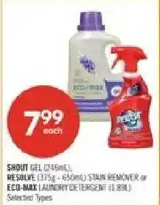 Shoppers Drug Mart Shout gel stain remover or resolve laundry detergent offer
