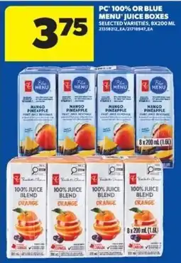 Real Canadian Superstore PC 100% juice blend offer