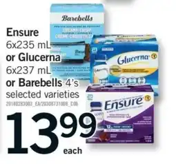 Fortinos Ensure or Glucerna or Barebells 4's offer