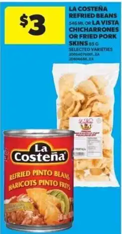 Real Canadian Superstore La Costeña refried beans offer