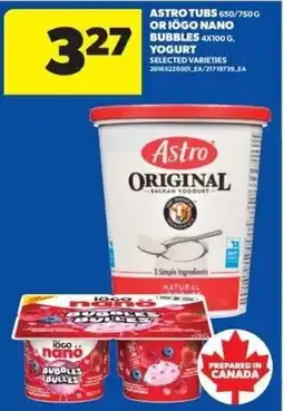 Real Canadian Superstore Astro original yogurt offer