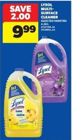 Real Canadian Superstore Lysol multi surface cleaner offer