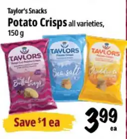 Farm Boy Taylor's Snacks Potato Crisps offer