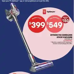 Real Canadian Superstore Dyson V8 cordless stick vacuum offer