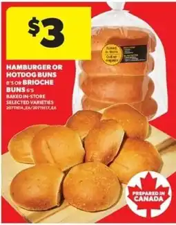 Real Canadian Superstore Hamburger or Hotdog Buns 8's or Brioche Buns 6's offer