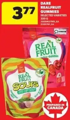 Real Canadian Superstore Dare realfruit gummies offer