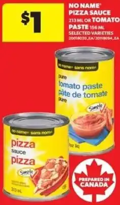 Real Canadian Superstore No Name pizza sauce offer
