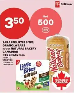 Real Canadian Superstore Sara Lee little bites granola bars or natural bakery canadian rye bread offer