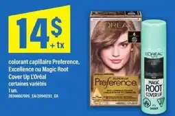 Maxi L'oreal colorant capillaire Preference, Excellence ou Magic Root Cover Up L'oreal certaines variétés offer
