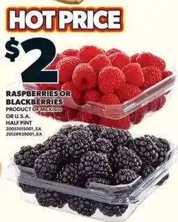 Zehrs Markets Raspberries or Blackberries offer