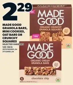 Zehrs Markets Made good granola bars, mini cookies, oat bars or crunchy squares offer