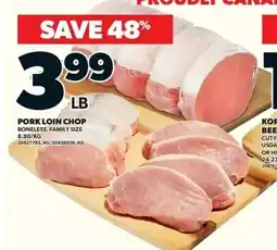 Zehrs Markets Pork loin chop boneless family size offer