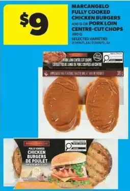 Real Canadian Superstore Marcangelo fully cooked chicken burgers offer