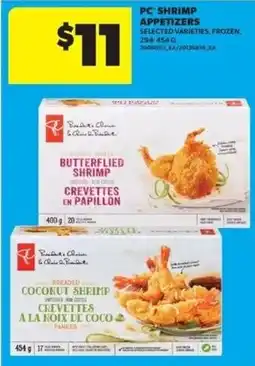 Real Canadian Superstore PC shrimp appetizers offer