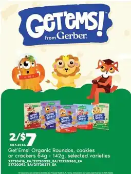Real Canadian Superstore Get'ems! Organic Roundos, cookies or crackers offer