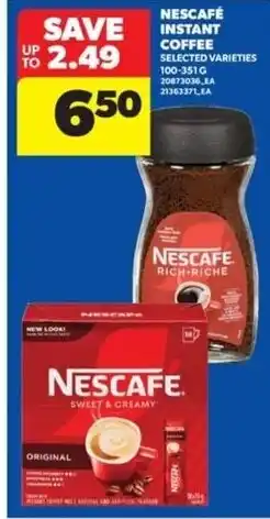 Real Canadian Superstore Nescafe instant coffee selected varieties offer