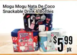 Nations Fresh Foods Mogu Mogu Nata De Coco Snackable Drink 6 Bottles offer