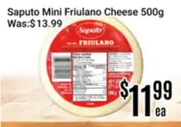 Nations Fresh Foods Saputo Mini Friulano Cheese offer