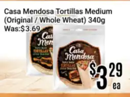 Nations Fresh Foods Casa Mendosa Tortillas Medium (Original / Whole Wheat) offer
