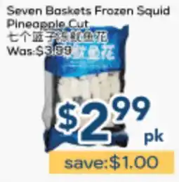 Oceans Fresh Food Market Seven Baskets Frozen Squid Pineapple Cut offer