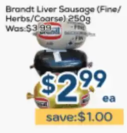 Oceans Fresh Food Market Brandt Liver Sausage (Fine/Herbs/coarse) offer