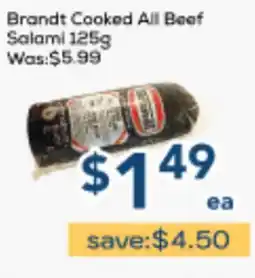 Oceans Fresh Food Market Brandt Cooked All Beef Salami offer