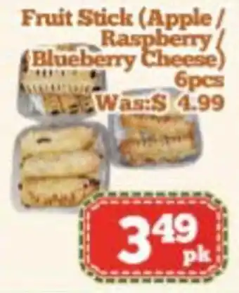 Fruit Stick Apple Raspberry Blueberry Cheese